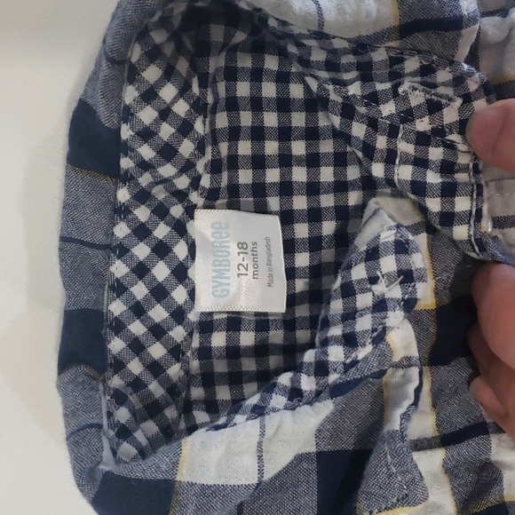 3/$30 𝅺GYMBOREE Button Down collared Plaid Shirt and NWT GAP Soft Stretch Jeans - Picture 4 of 7
